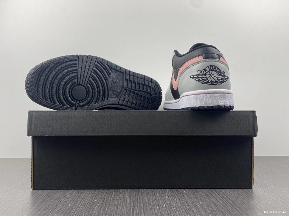 Air 1 Low Jordan Black 553558-062 Pink Grey White 1001